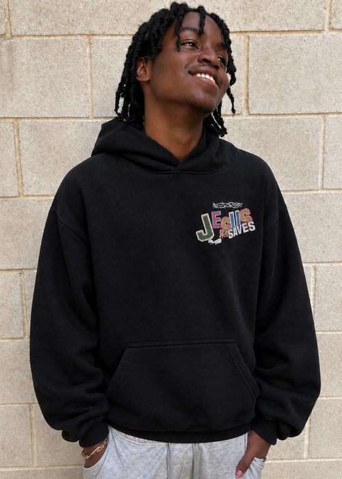 Black Jesus Saves Boxy Hoodie