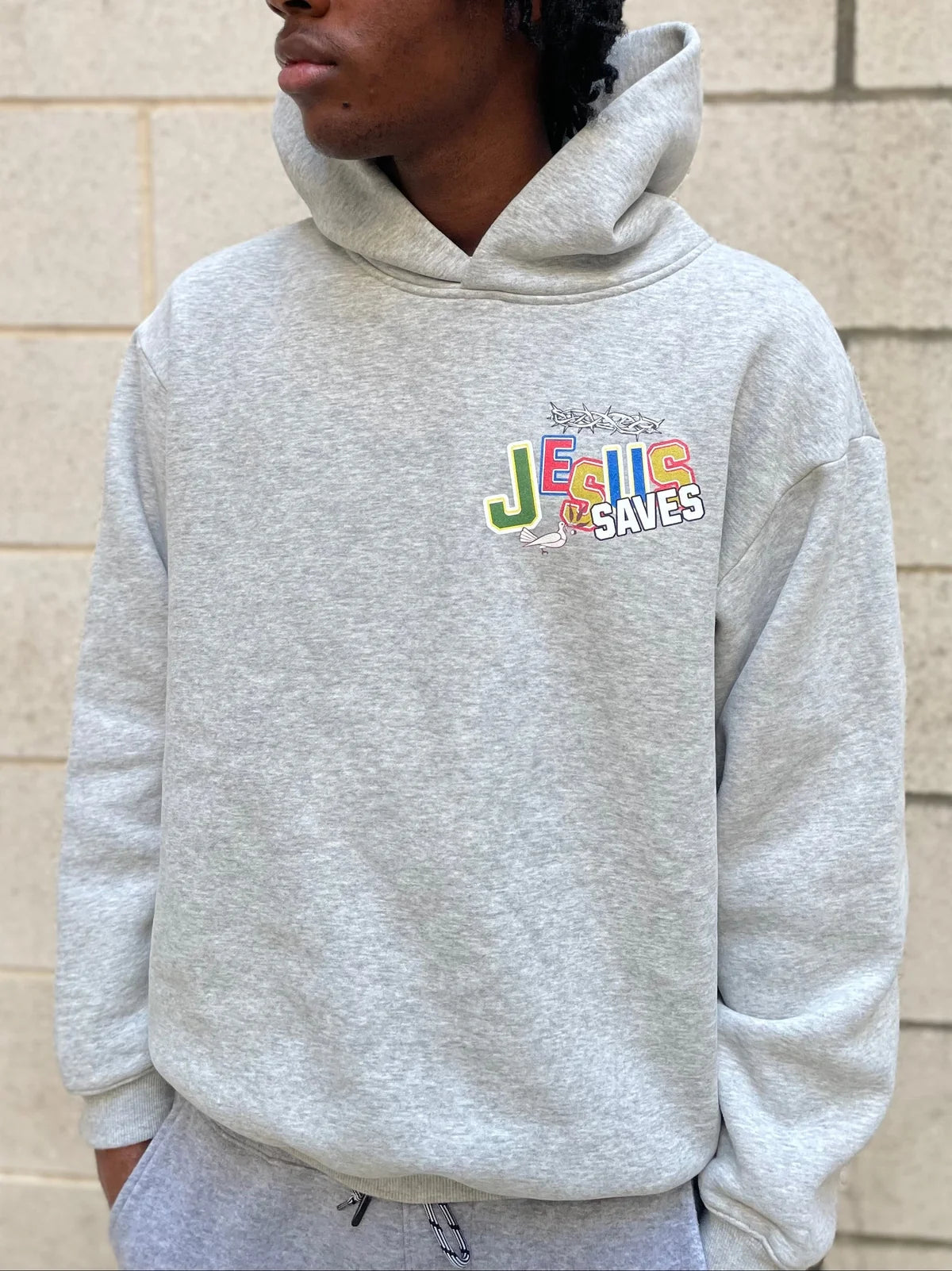 Jesus Saves Boxy Hoodie